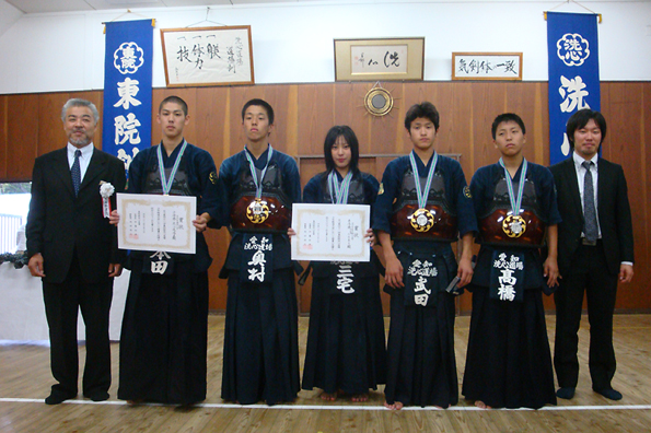 第41回東別院洗心道場少年剣道大会　中学生の部・準優勝　洗心道場Bチーム