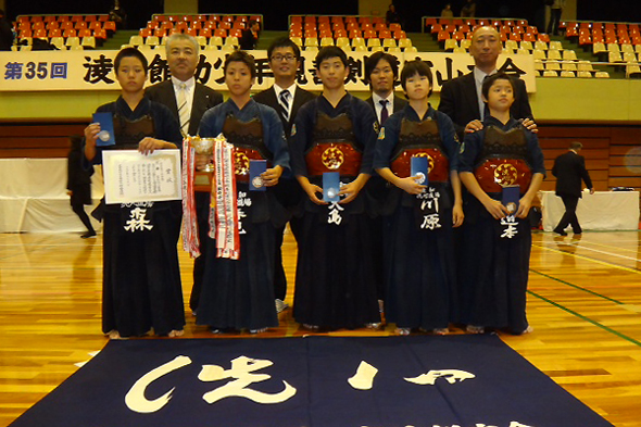 第35回凌雲館幼少年親善剣道富山大会　中学生団体の部　準優勝　洗心道場