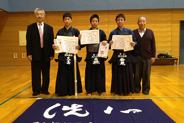 中学生男子の部　入賞者