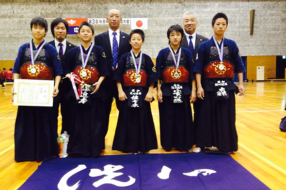 第3回秋田杯少年剣道大会 中学生の部 準優勝 洗心道場