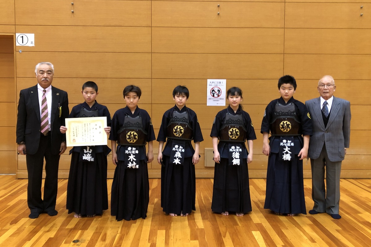 第36回名古屋市春季少年剣道大会　優勝　洗心道場